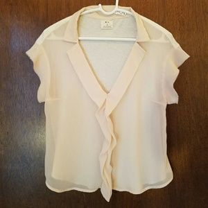 Pins and Needles Ruffle Collar Blouse