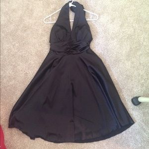 Classic Black Halter Dress