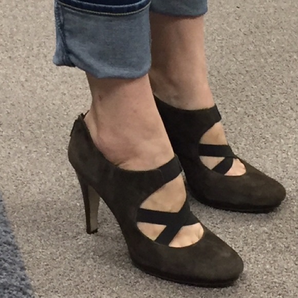Franco Sarto brown suede heels