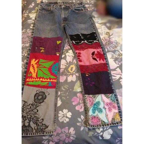 Urban Outfitters UR Panel Embroidered Jeans