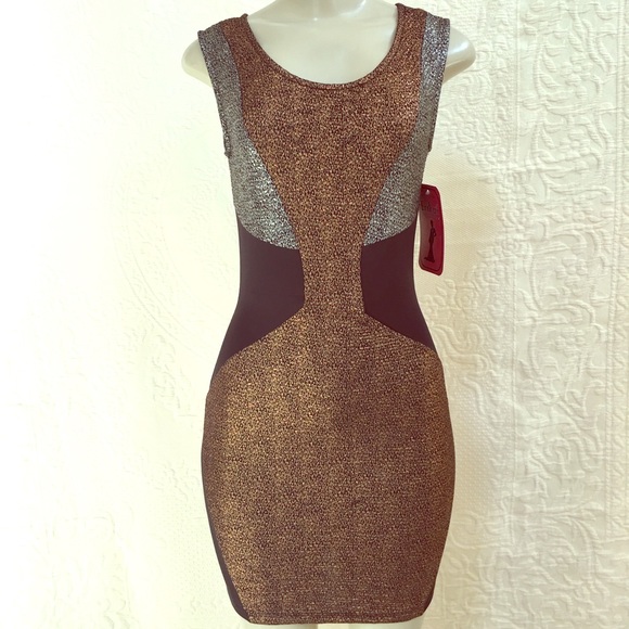 New dress silver gold and black