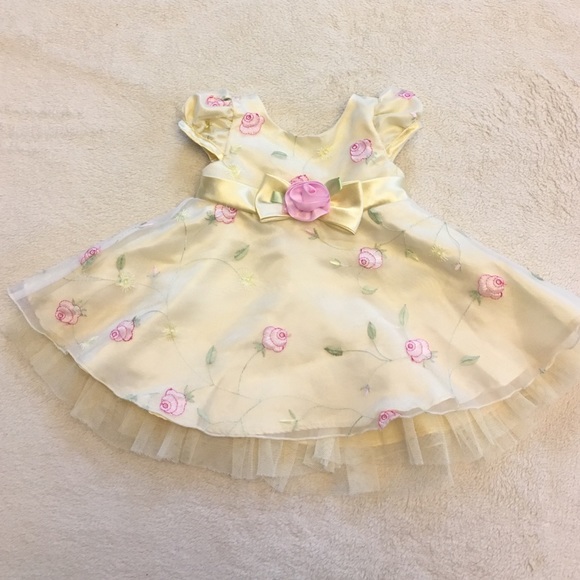 Yellow Floral Baby Girl Dress