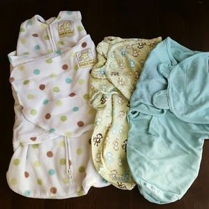 3 Swaddle Sleep Sacks (Halo & Summer Swaddle Me)
