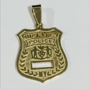14k Yellow Gold City Of New York Police Badge