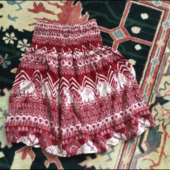 Indian Print Hippie Boho Skirt