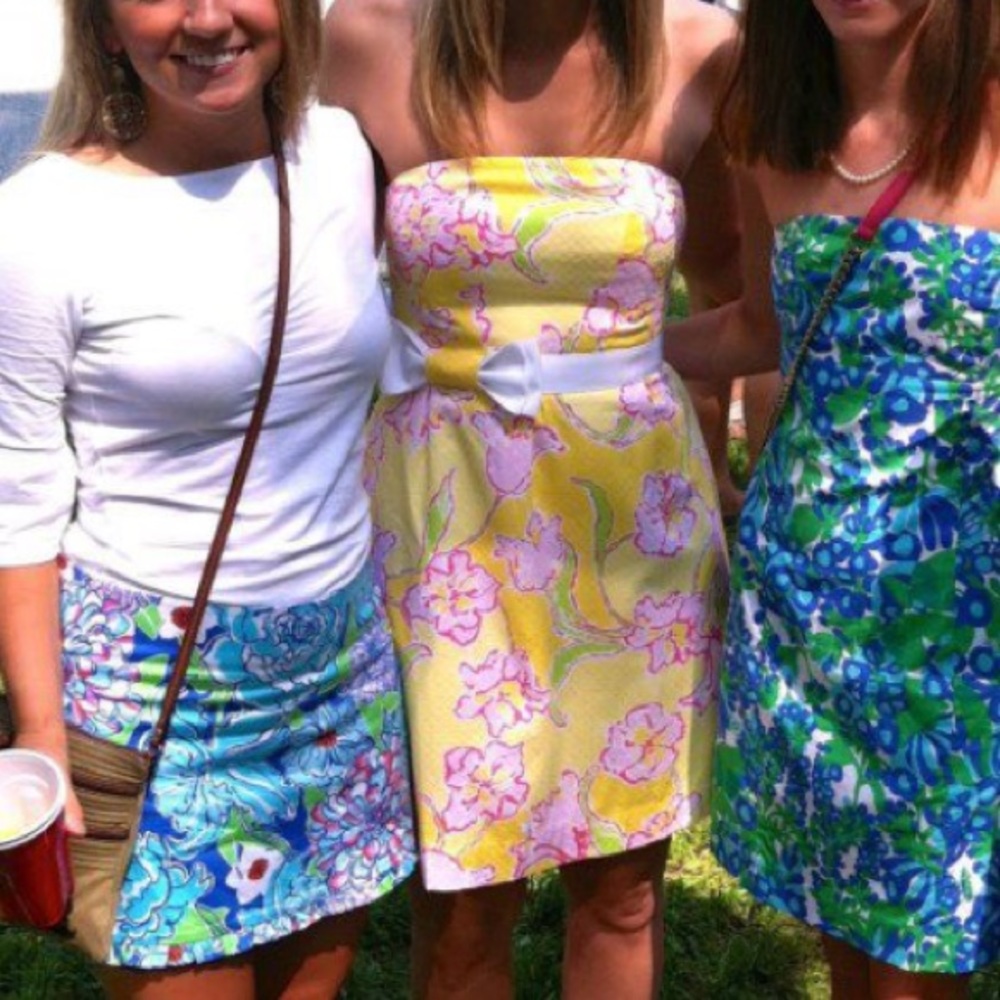 • Lilly Pulitzer • Yellow Strapless Dress