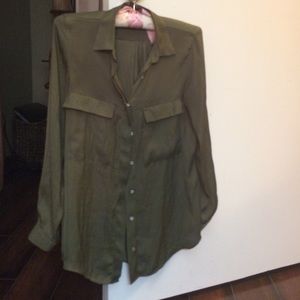 Zara hunter green, silk size small