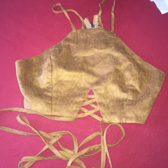 Brown suite like halter top