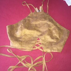 Brown suite like halter top