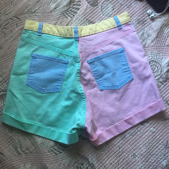 American Apparel Colorblock Shorts - Picture 3 of 4