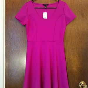 Forever 21 Magenta Fit and Flare Dress.