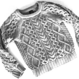 Baby Gap grey cable knit sweater