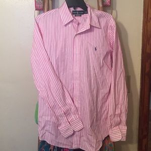 Ralph Lauren - Pink Striped Button Down - Men's M