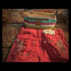 Kids Bling Miss Me pink jeans girls size 7
