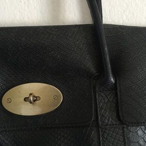 Genuine Leather Handbag; MULBERRY inspired