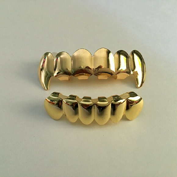 Gold Plated Grillz Set  Top & Bottom