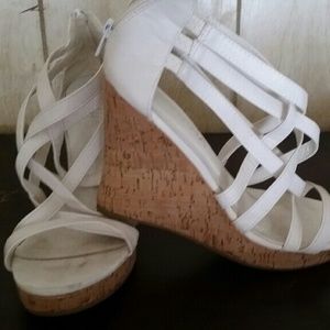 White wedge sandal