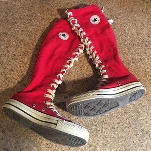 Red Converse Knee Highs