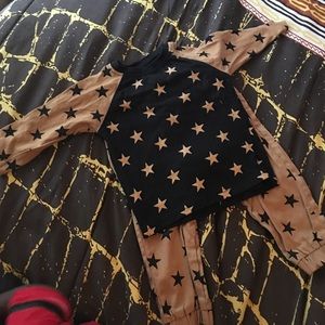 Brown and black stars piece