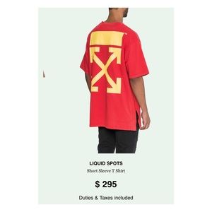 "OFF WHITE" brand new red t-shirt