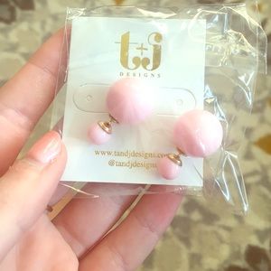 T&j designs pink bauble earrings