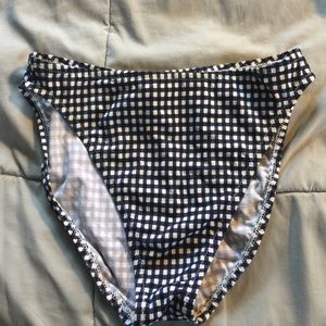 Vintage J.Crew blue & white checked bikini bottoms