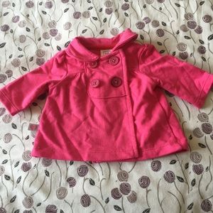 Pink new born pea coat jacket