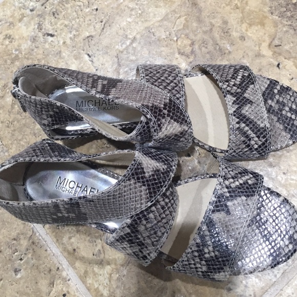 Michael Kors snake skin sandals