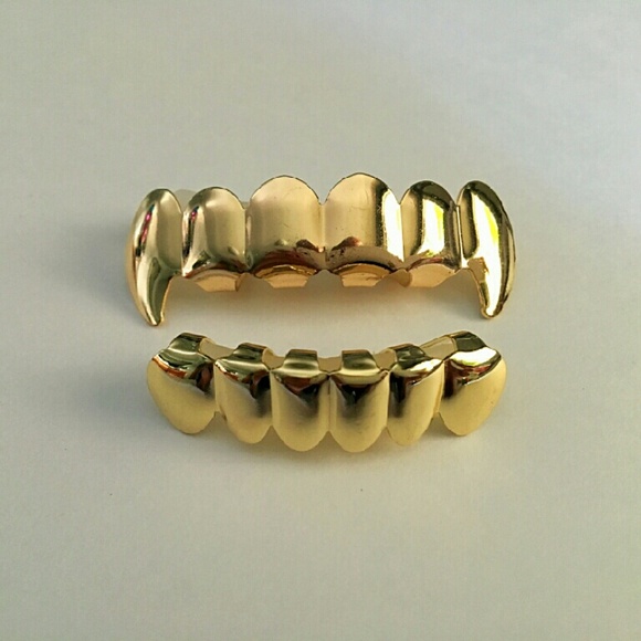 Gold Plated Grillz Set           Top & Bottom