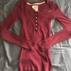 Burgundy Hollister Long Sleeve