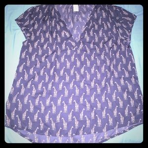Giraffe print top