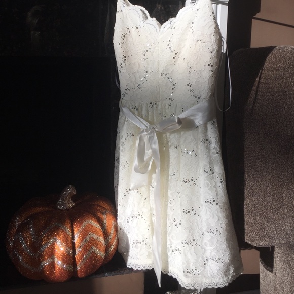 Gorgeous white sequined dress