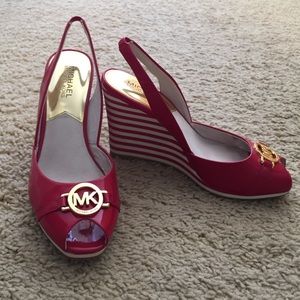 Michael Kors Red Wedges