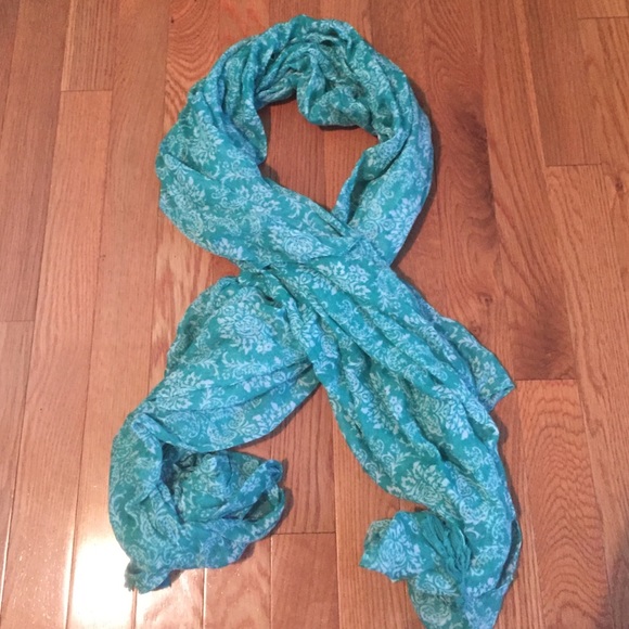 Teal Scarf with pretty design