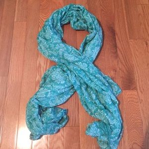 Teal Scarf with pretty design