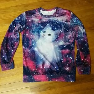 Galaxy cat sweatshirt