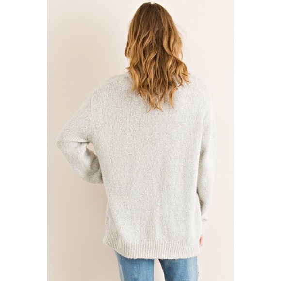 LAST ONE! Soft Lace Up Sweater - Picture 2 of 2