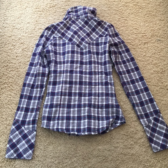 Navy Plaid Top - Picture 3 of 3