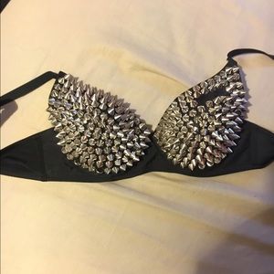 Spike Studded Rave Bra.