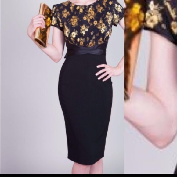 Black and gold Tatyana Dress