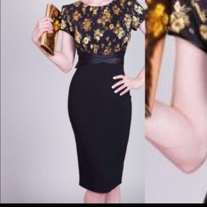 Black and gold Tatyana Dress