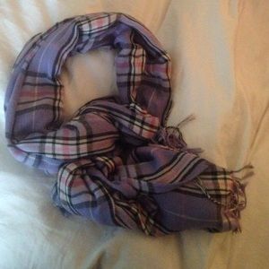 Light purple plaid scarf