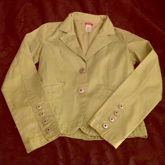 Green Guess jacket.