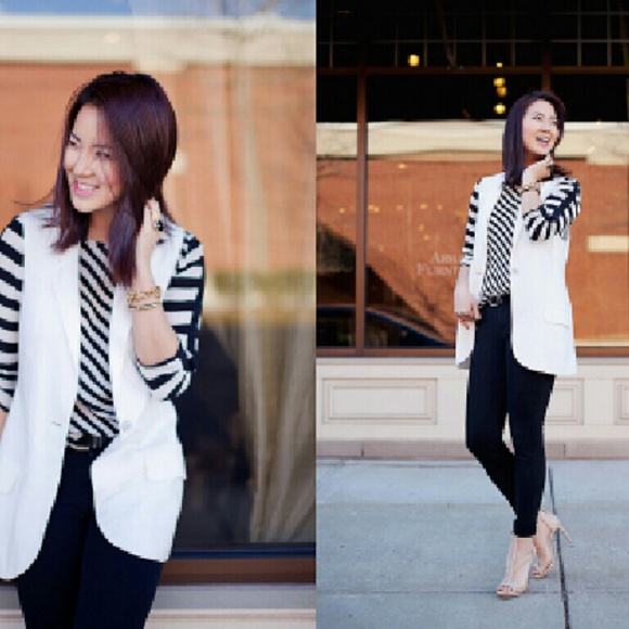 Silence + Noise white Oversized sleeveless blazer