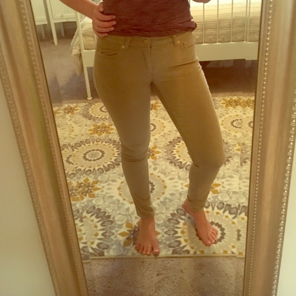 Michael Kors tan corduroy skinny jeans