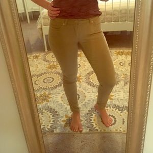 Michael Kors tan corduroy skinny jeans