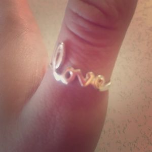 "LOVE" thumb ring