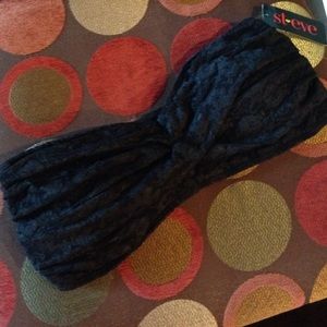 Black Lace Bandeau Bra