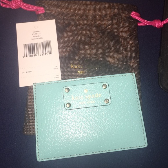 Kate spade turquoise card case