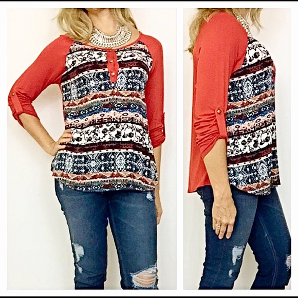 Autumn Bohemian Tribal Tunic Top Small sold - Picture 2 of 6